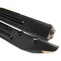 Leg - 30-1/2 inch - Black Ribbed - Premium POWDER-COATED