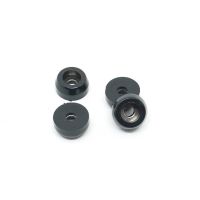 Rubber feet with metal washer - 11x9x6mm - Black - 4 pieces