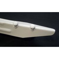 Leg - 28-1/2 inch - Cream-White Ribbed - Premium Powder Coated, 8 White Bolts included