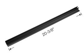 Rear playfield glass trim molding - Sega/Stern/Data East - black 20-3/8 x 1/2 inches