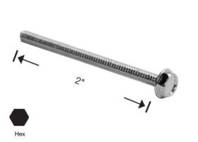 Machine Screw 6-32 x 2" pl-hwh / Unslotted Hex Head Screw