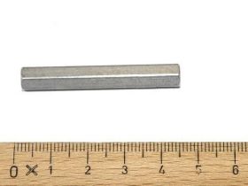 Hex Spacer 1/4" x 1-3/4" - 44,5mm - F-F #6-32 taps - Steel Chromed