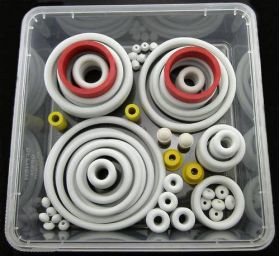 Rubber rings assortment, USA type - WHITE