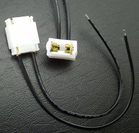 Lamp socket - wedge base 4 inch leads - 24-8776-1