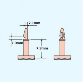 Snap-In Adhesive PCB Feet - 3MM Hole (4 PACK)
